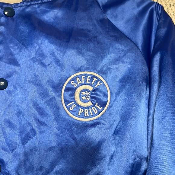 Vintage Auburn nylon blue jacket - Picture 3 of 4